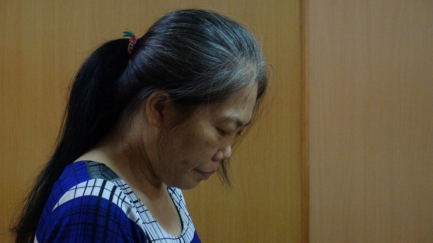 Phan Thị Kim Loan tại tòa. Ảnh: Tân Châu