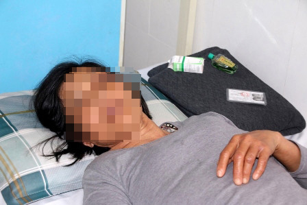 Bà H. đang điều trị tại bệnh viện.