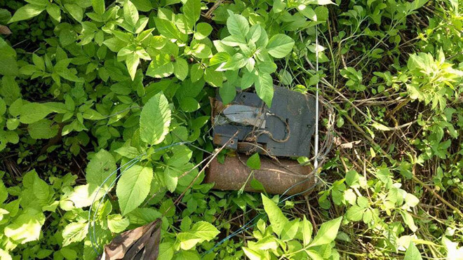 Lực lượng công binh đã cho phát nổ quả mìn tự chế