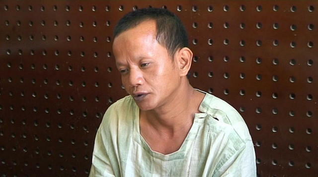 Đối tượng Nguyễn Tín tại cơ quan điều tra