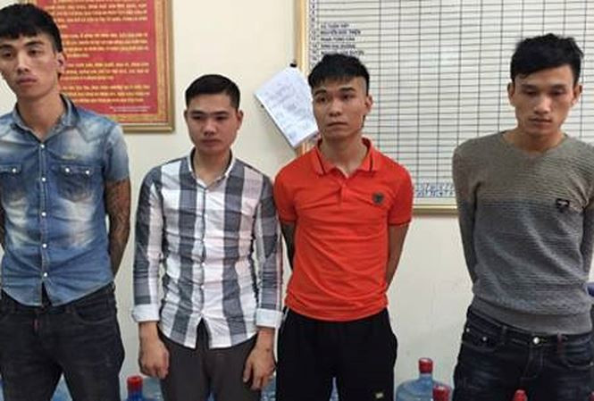 Nhóm cướp 9X tại cơ quan công an.
