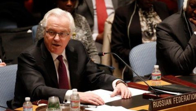 Đại diện thường trực của Nga ở Liên Hợp Quốc Vitaly Churkin. Ảnh Reuters.