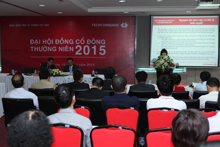  Đại hội cổ đông Techcombank ngày 18/4/2015 