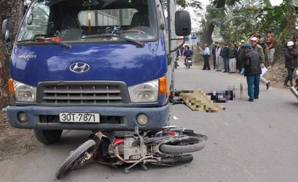 Hiện trường vụ tai nạn.