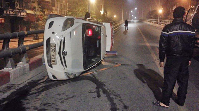 Hiện trường vụ tai nạn.