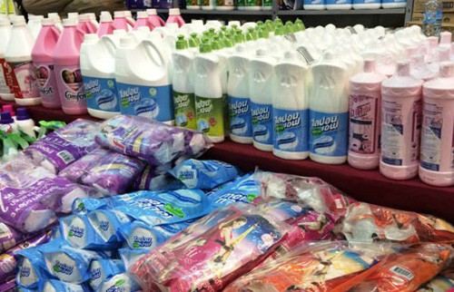Hàng tiêu dùng Thái Lan ngày càng hiện diện nhiều trên thị trường. Ảnh: Pháp Luật.