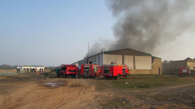 7 xe cứu hỏa được điều động để chữa cháy