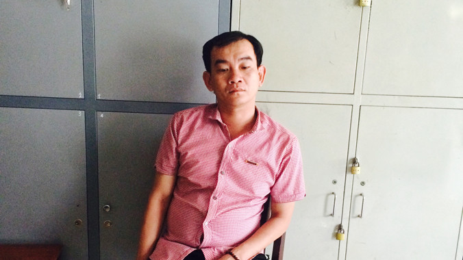 Nghi can Ba tại công an. Ảnh CA cung cấp.