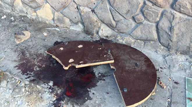 Hiện trường vụ truy sát - Ảnh: P.H