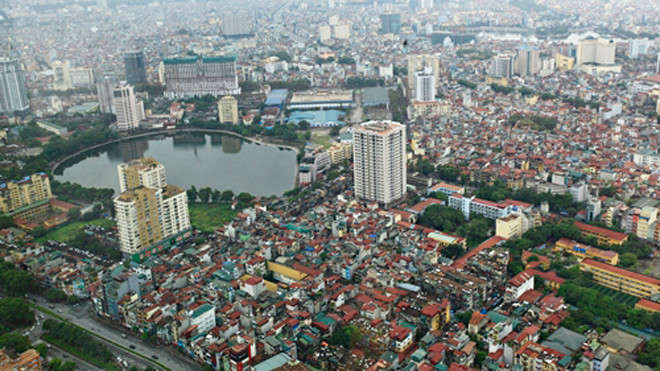 TP Hà Nội nhìn từ trên cao. Ảnh Internet.