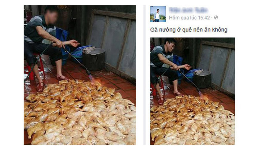 Anh Tuấn khẳng định mình là tác giả của bức ảnh này. Anh cho hay đây là cảnh chuẩn bị cỗ trong một đám cưới ở Cổ Loa (Đông Anh, Hà Nội)