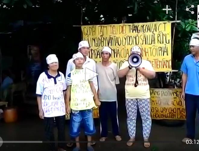 Những người trong gia đình ông Nguyễn Trung Tài đã nhiều lần chống đoàn cưỡng chế