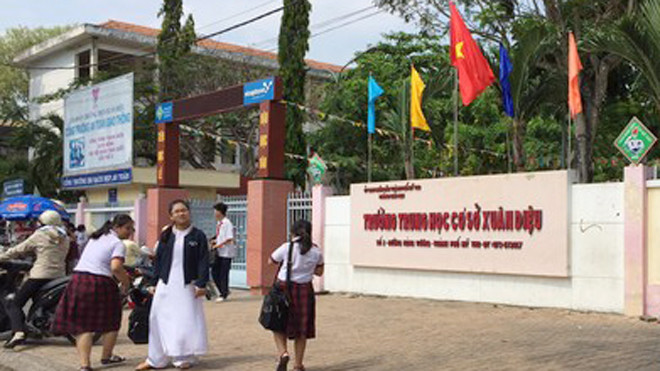 Trường THCS Xuân Diệu - nơi xảy ra vụ truy sát