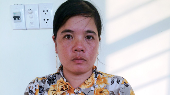 Vân tại cơ quan điều tra. Ảnh: Thuý Phượng