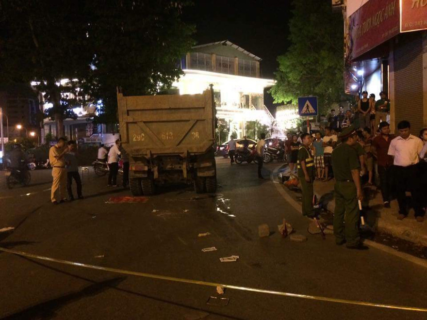 Hiện trường vụ tai nạn.