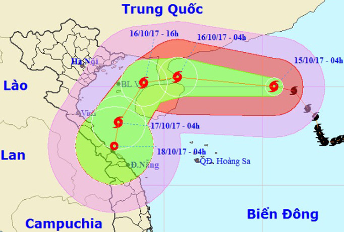 Bão số 11 giật cấp 15 diễn biến phức tạp