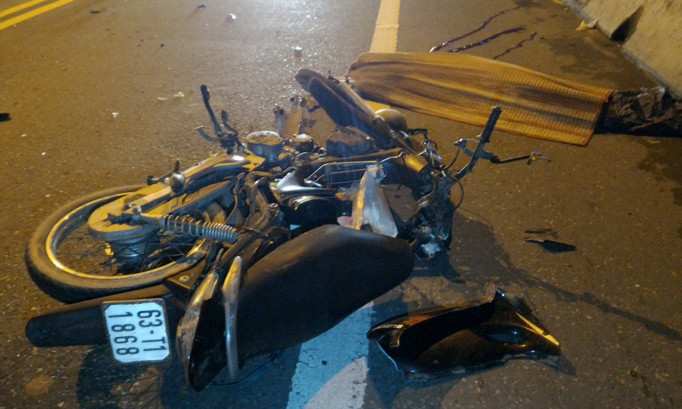 Hiện trường vụ tai nạn.