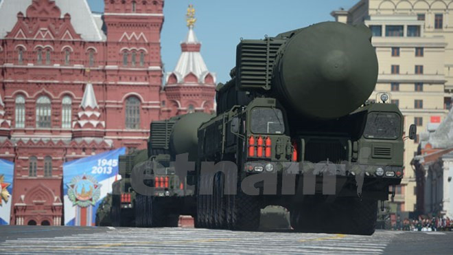 Tổ hợp tên lửa đạn đạo di động Topol-M của Nga. Ảnh: Vietnam+.