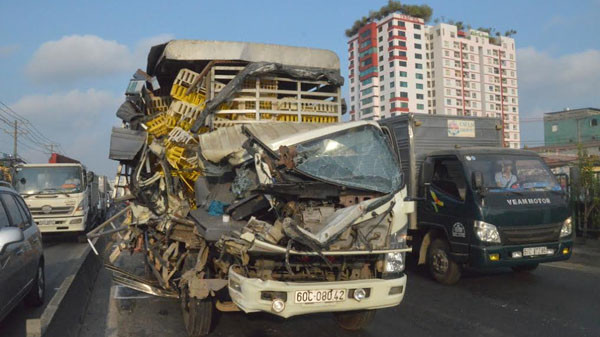 Hiện trường vụ tai nạn.