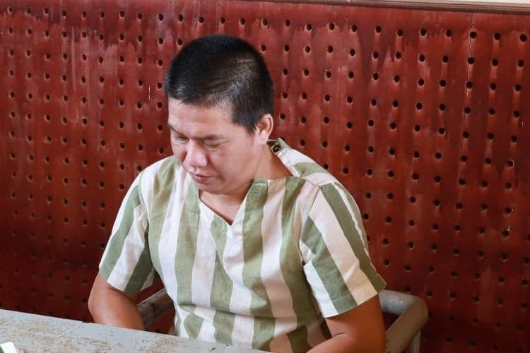 Bị can Cường tại cơ quan điều tra