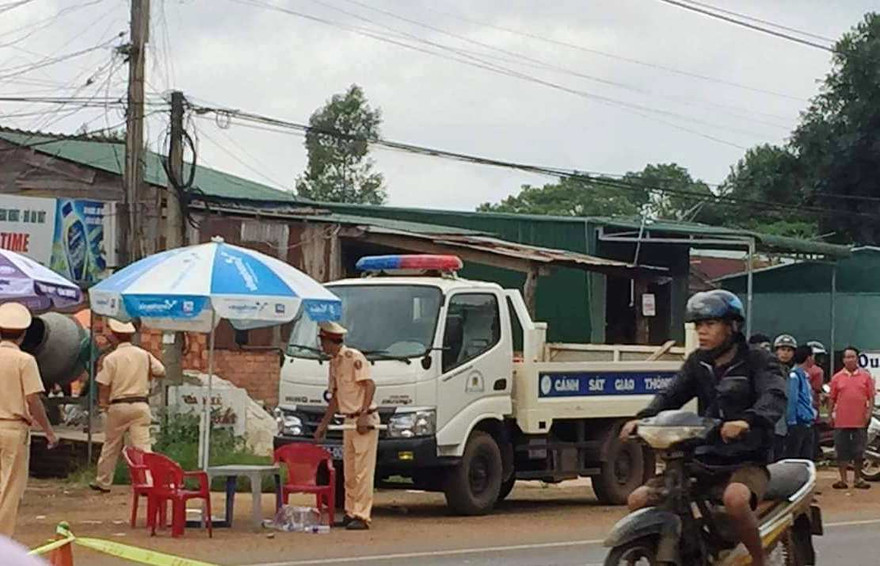 Hiện trường vụ tai nạn.