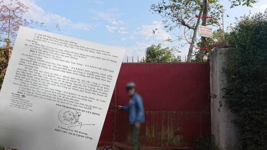 Cty Tam Nông bị phạt 130 triệu đồng, nhưng đến nay chây ì nộp phạt