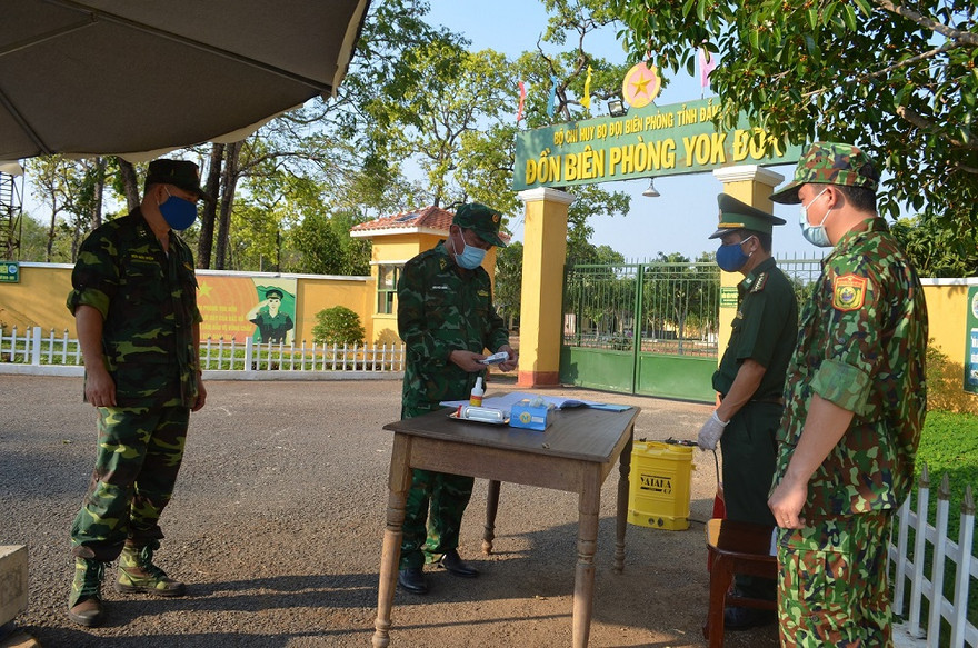 Chốt kiểm soát tại đồn biên phòng Yok Đôn (Đắk Lắk) 