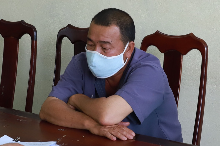 Ông Trinh tại cơ quan công an