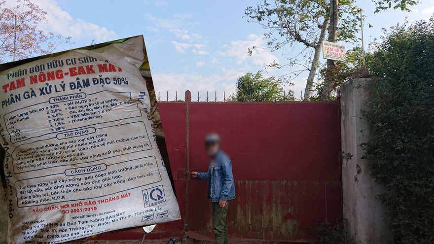 Sản phẩm của Cty Tam Nông bày bán trên thị trường, nhưng không ghi rõ hạn sử dụng