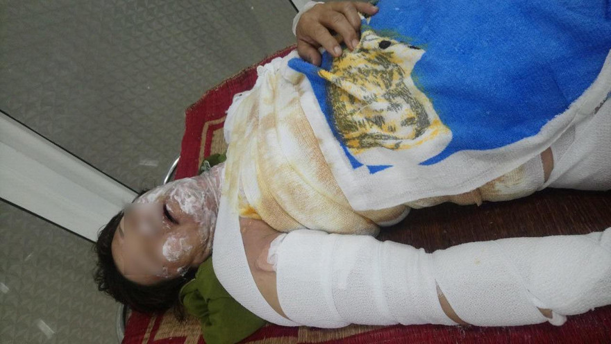 Bà Huyền đang được cấp cứu ở bệnh viện