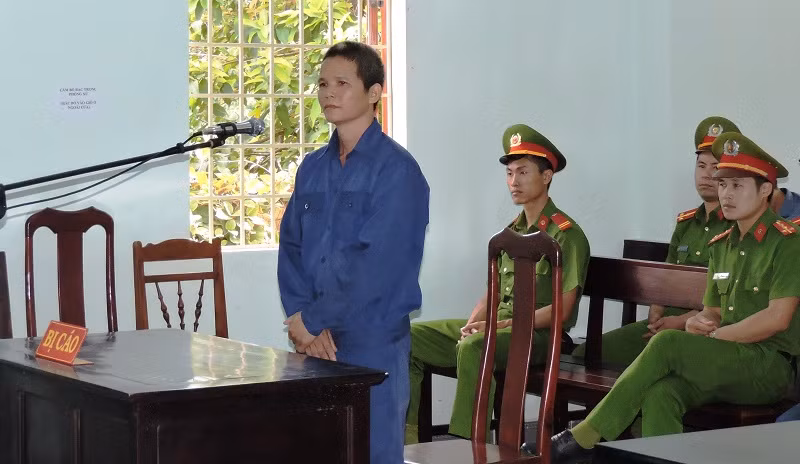 Bị cáo Phương tại phiên xét xử sơ thẩm.