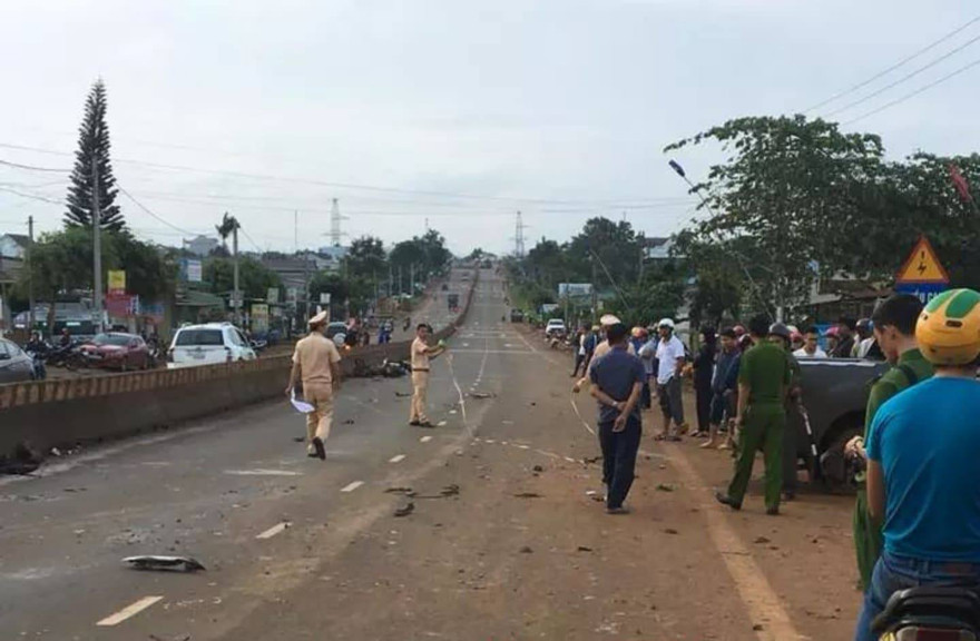 Hiện trường vụ tai nạn giao thông