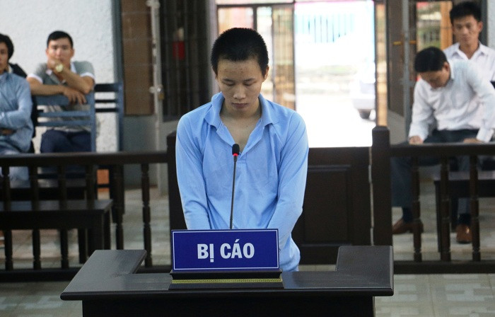 Bị cáo Thìn tại phiên xét xử sáng nay 