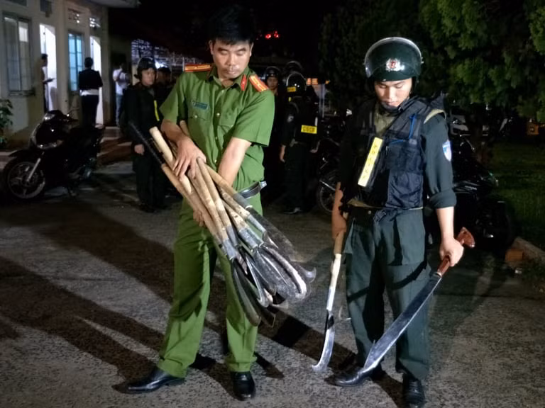 Số hung khi được thu giữ tại hiện trường