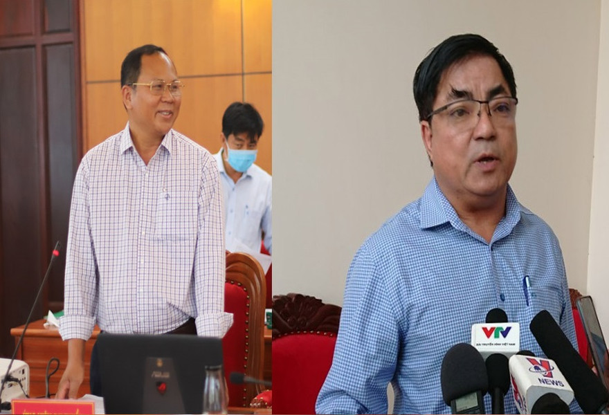 Ông Võ Ngọc Tuyên (bên trái) và ông Ya Toan Ênuôl là 2 người có số điểm cao nhất