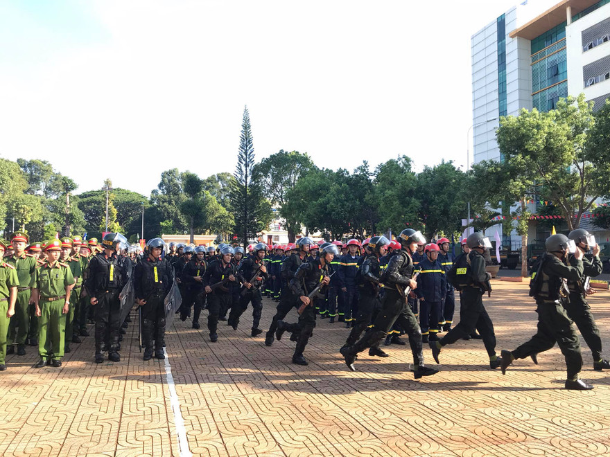Công an tỉnh Đắk Lắk ra quân trấn áp tội phạm