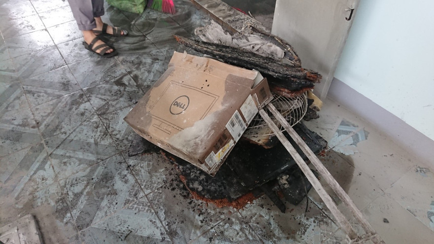 Thiết bị máy tính bị cháy rụi