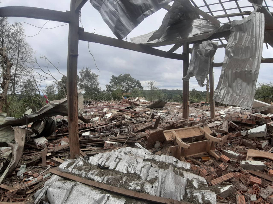 Hiện trường vụ nổ mìn 