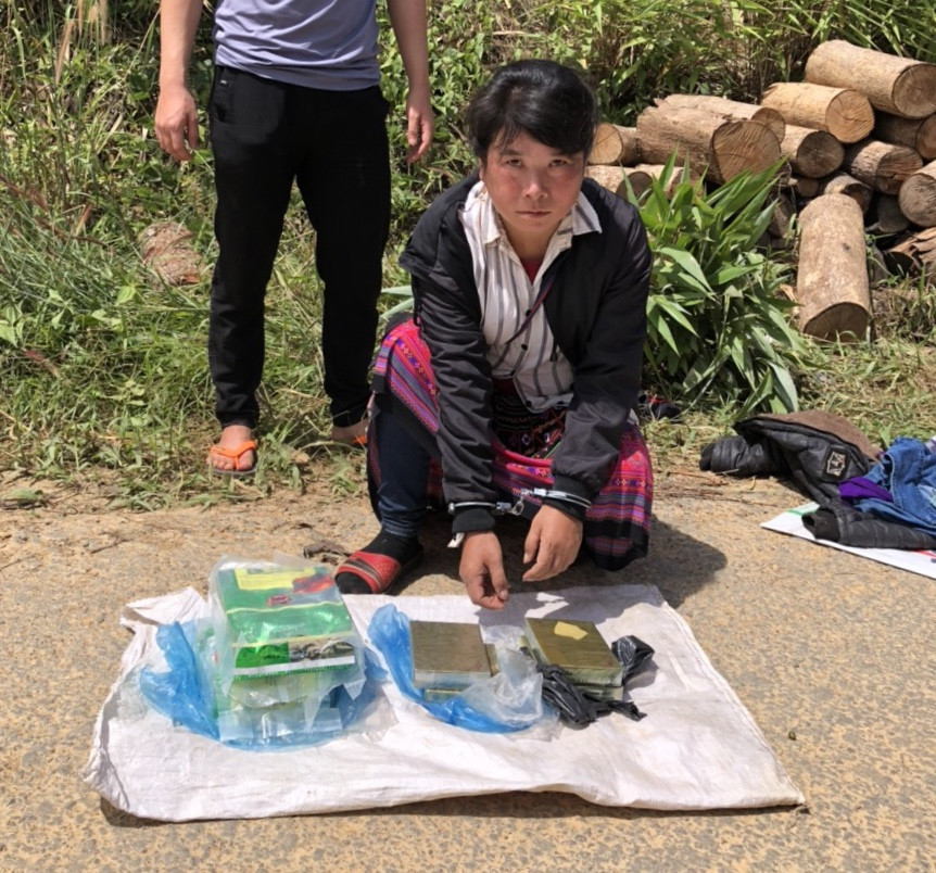 Đối tượng và tang vật vụ vận chuyển ma túy