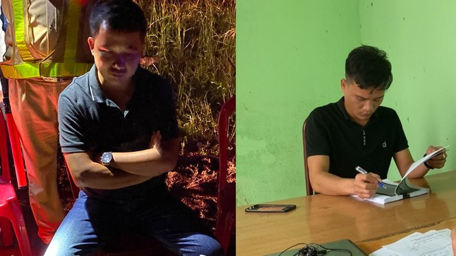 Hải (trái) và Nhật khi bị bắt giữ