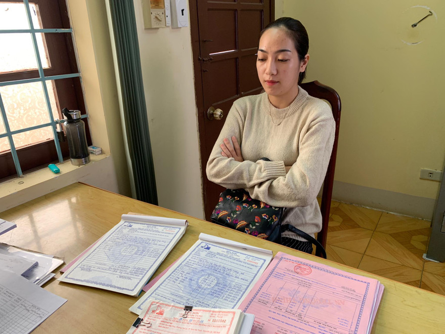 Bà Quỳnh tại cơ quan điều tra