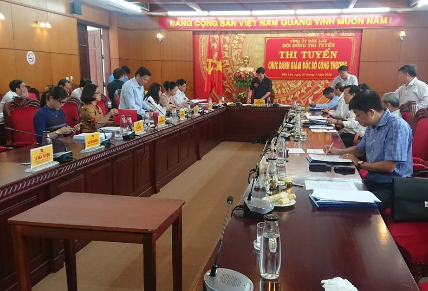 Toàn cảnh buổi thi tuyển chức danh Giám đốc Sở Công thương Đắk Lắk