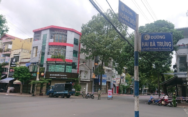 Đường Hoàng Diệu TP Buôn Ma Thuột đã bị phong tỏa