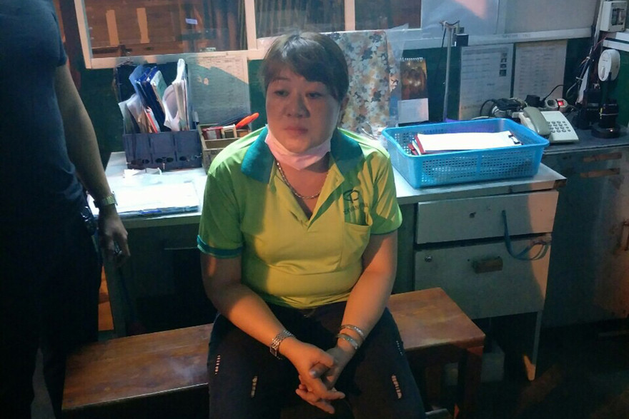 Đối tượng Nguyễn Trúc Quỳnh tại thời điểm bị bắt.