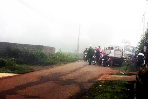 Hiện trường vụ tai nạn.