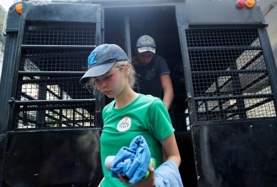 Anastasia Vashukevich gây chú ý khắp thế giới với tuyên bố về Trump sau khi bị bắt ở Thái Lan. (Ảnh: Jorge Silva)