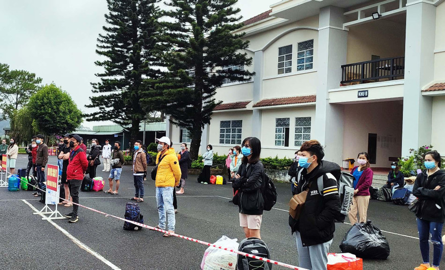 Khu cách ly tập trung ở Trung tâm huấn luyện và bồi dưỡng nghiệp vụ Công an Lâm Đồng