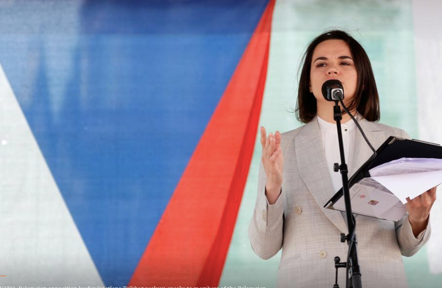 Lãnh đạo phe đối lập Belarus Sviatlana Tsikhanouskaya. (Ảnh: Reuters)