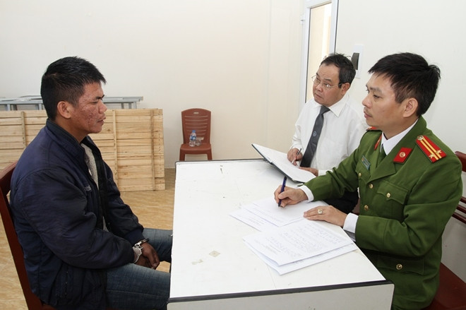 Đối tượng Hà Văn Hoát tại cơ quan điều tra