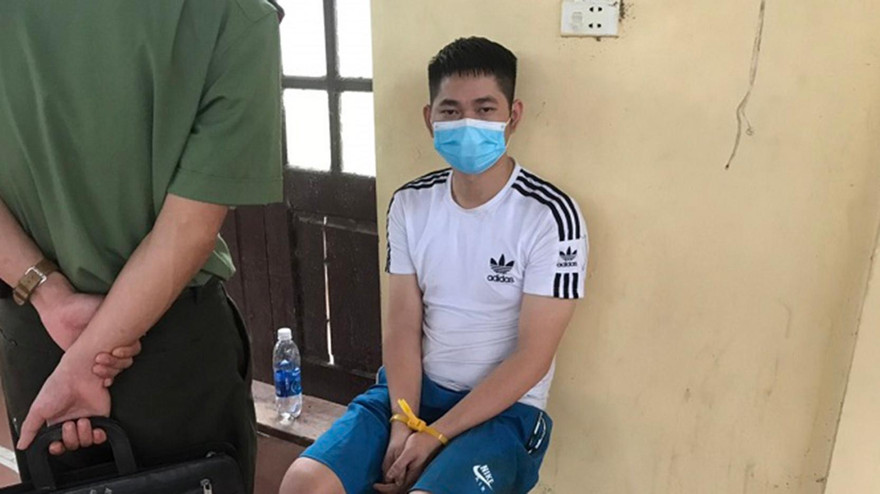 Người Trung Quốc bị bắt giữ ở địa bàn huyện Lập Thạch. Ảnh: Công an Vĩnh Phúc